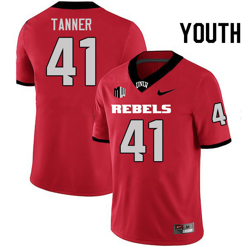 Youth #41 Rashod Tanner UNLV Rebels College Football Jerseys Stitched-Scarlet